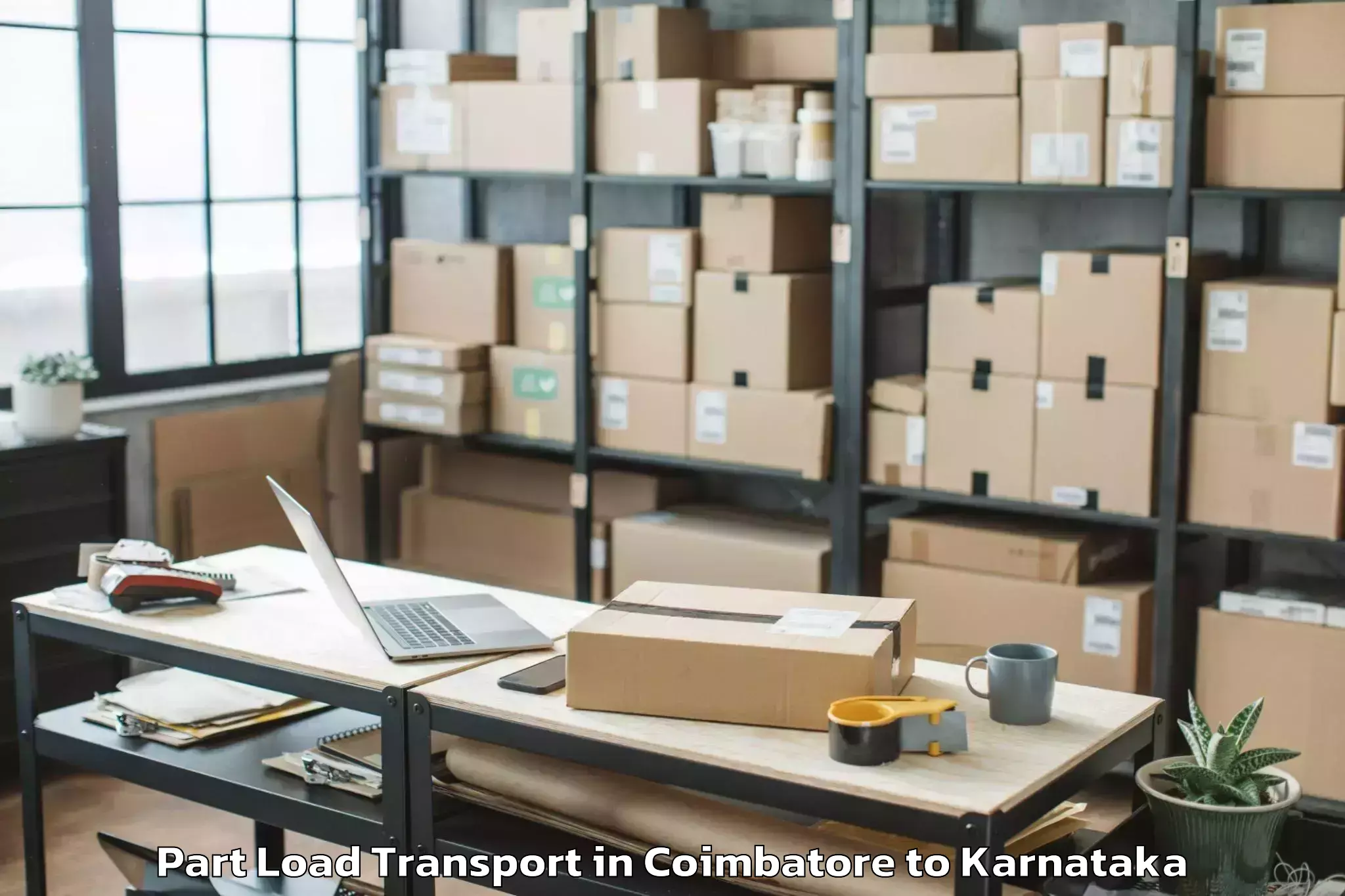 Top Coimbatore to Mangalore Port Part Load Transport Available